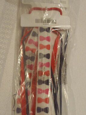 Gymboree Ciao Puppy bow print ponytail holder streamer NWT